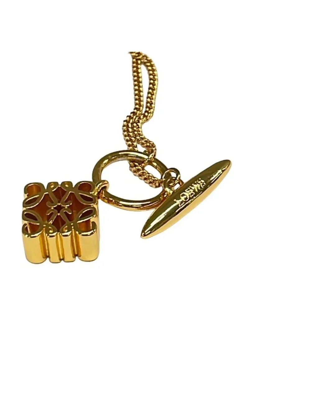 Loewe Necklace Anagram Pendant Gold